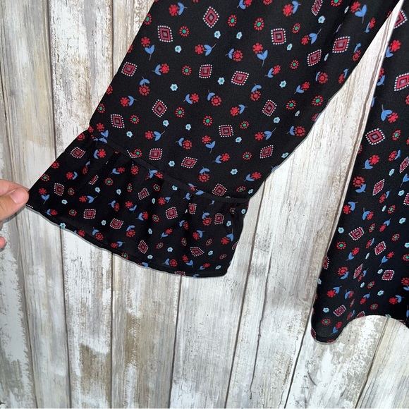 Loft Black Floral Blouse - Picture 3 of 6